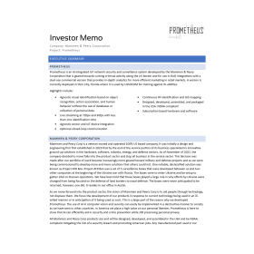 Prometheus Investor Memo